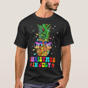 Pineapple Christmas In July Aloha Hawaii Beaches H T-Shirt