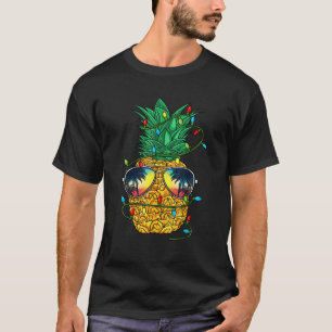 Pineapple Christmas in July Tropical Christmas Haw T-Shirt
