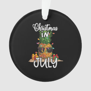 Pineapple Christmas in July Tropical Ornament