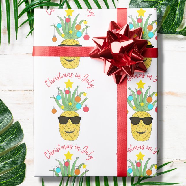 Pineapple Christmas In July Wrapping Paper (Creator Uploaded)