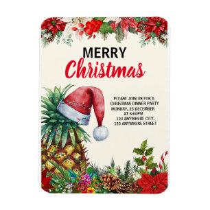 Pineapple Christmas Party ,Tropical Christmas Part Magnet