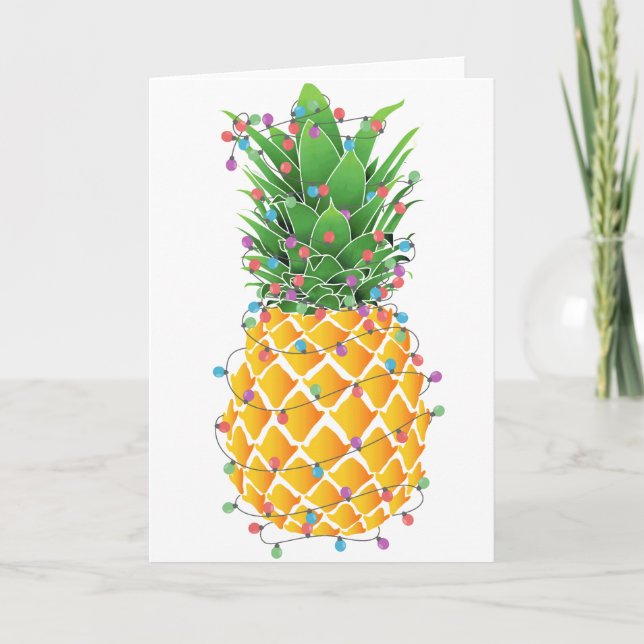 Pineapple Christmas Tree Holiday Card (Front)