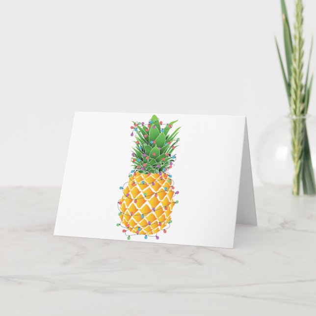 Pineapple Christmas Tree Holiday Card (Front)