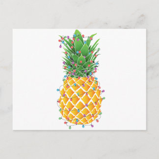 Pineapple Christmas Tree Holiday Postcard