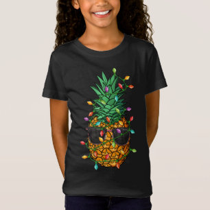 Pineapple Christmas Tree Lights Sunglasses Funny X T-Shirt