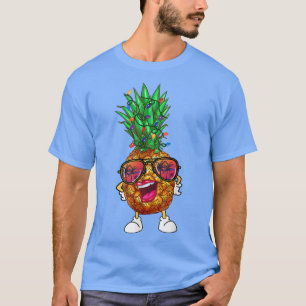 Pineapple Christmas Tree Lights Sunglasses T-Shirt