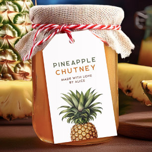 Pineapple chutney homemade preserve gift tags
