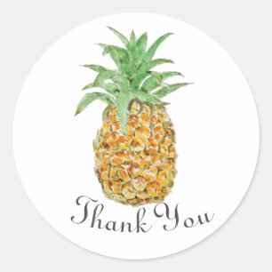 pineapple classic round sticker