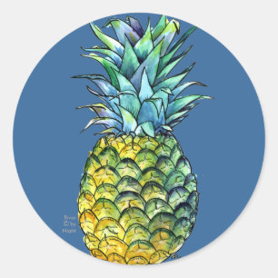 Pineapple Classic Round Sticker