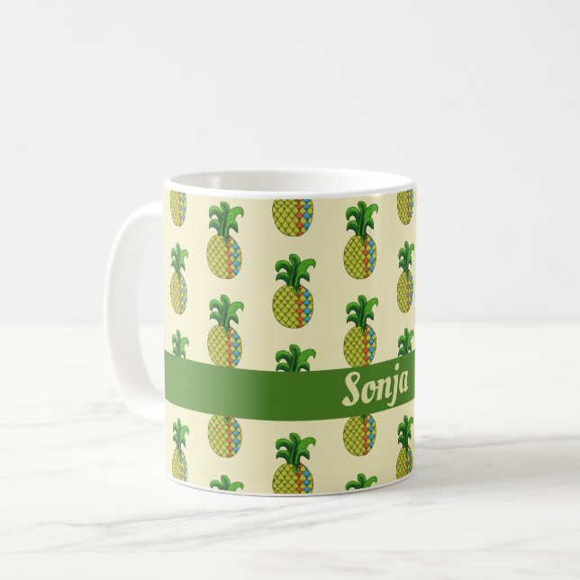 pineapple coffee cup (Front Left)