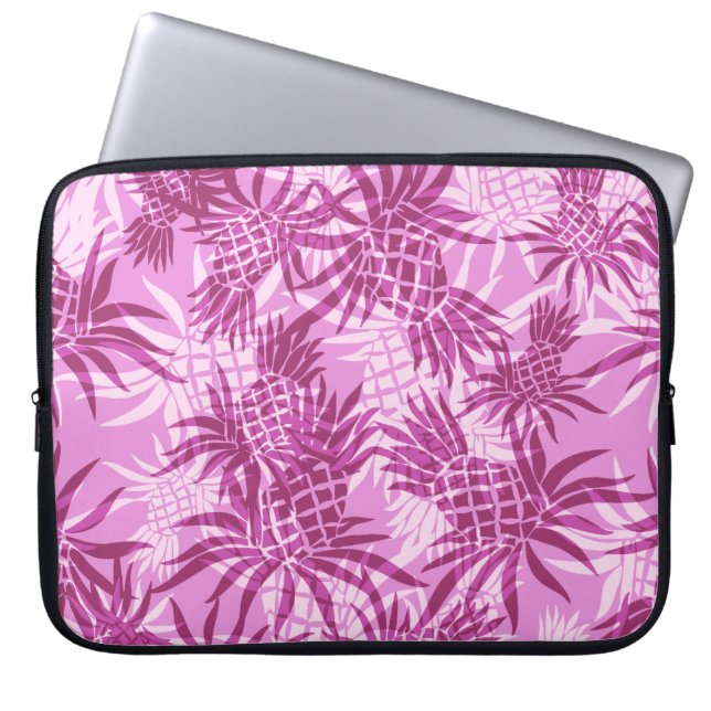 Pineapple Collage Hawaiian Neoprene Wetsuit Laptop Sleeve (Front)