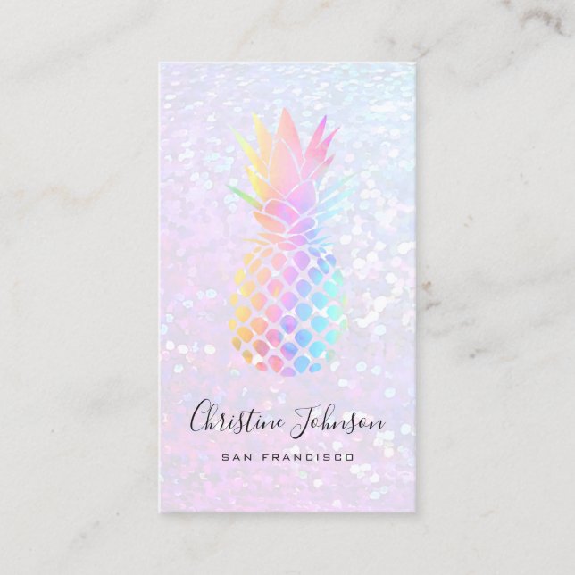 pineapple colourful pastel business card (Front)