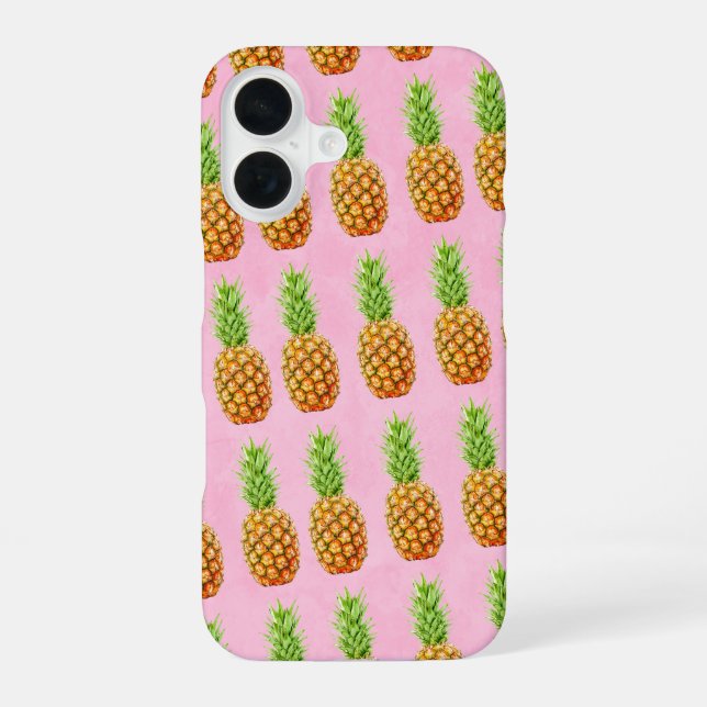 Pineapple cool pattern  iPhone 16 case (Back)