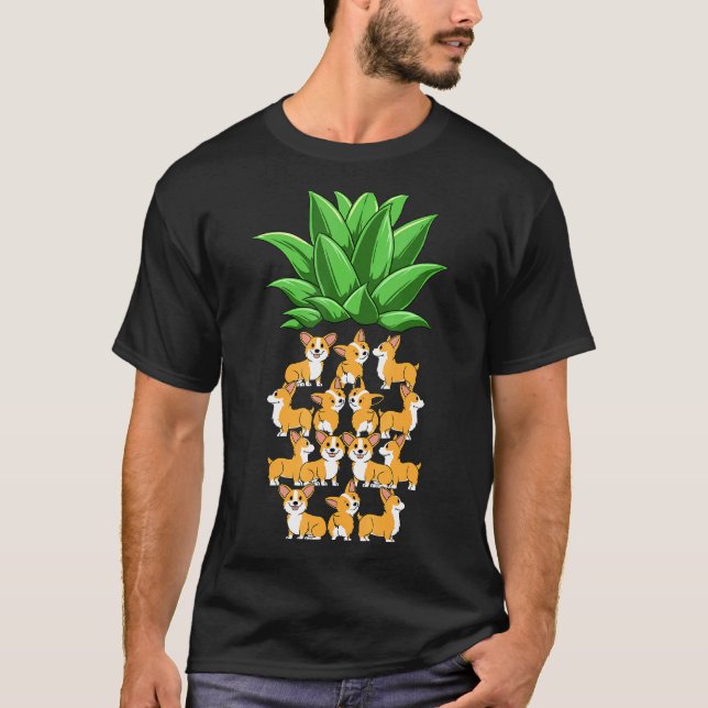 Pineapple Corgis Pineapple Shape Corgis Corgis Own T-Shirt (Front)