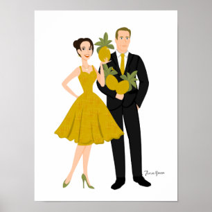Pineapple couple poster