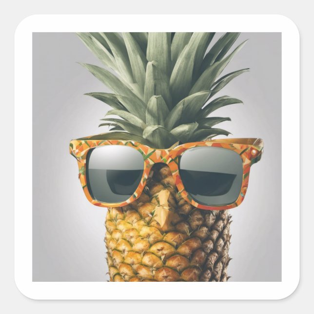 Pineapple Craze  Square Sticker (Front)
