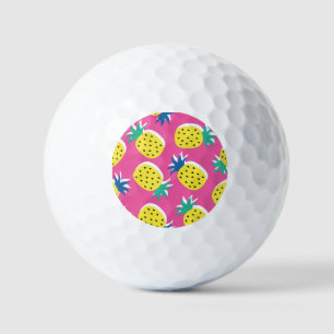 Pineapple Crazy Colours: Childish Pop-Art. Golf Balls