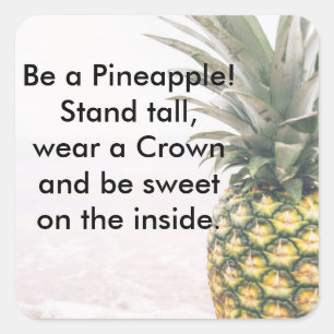 Pineapple Crown Square Sticker
