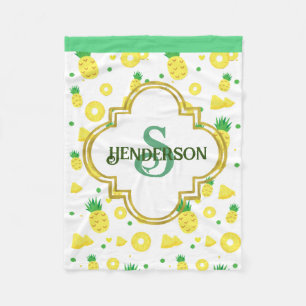 Pineapple Custom Fleece Blanket