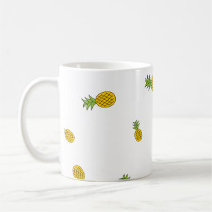 Pineapple cute seamless pattern background. Vintag Coffee Mug