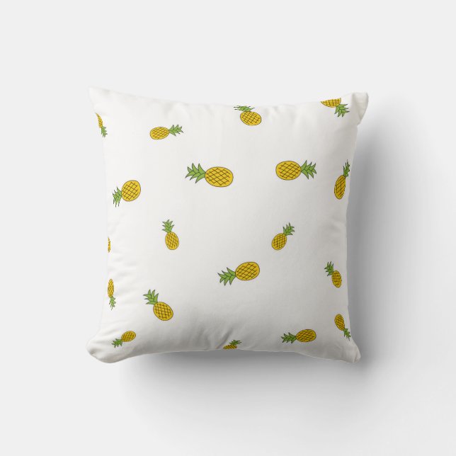 Pineapple cute seamless pattern background. Vintag Cushion (Front)