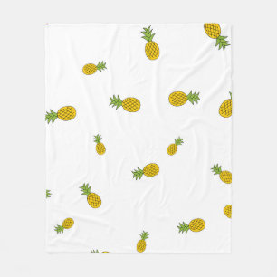 Pineapple cute seamless pattern background. Vintag Fleece Blanket