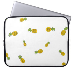 Pineapple cute seamless pattern background. Vintag Laptop Sleeve