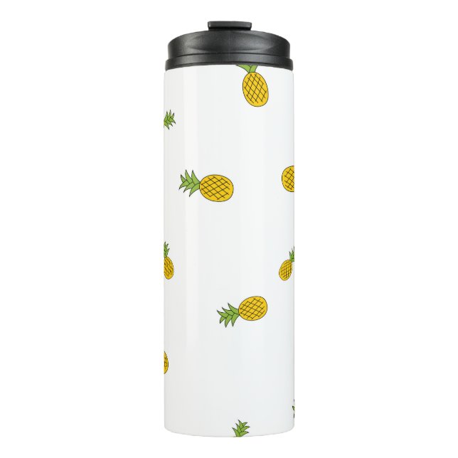 Pineapple cute seamless pattern background. Vintag Thermal Tumbler (Front)