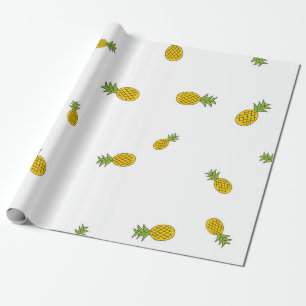 Pineapple cute seamless pattern background. Vintag Wrapping Paper