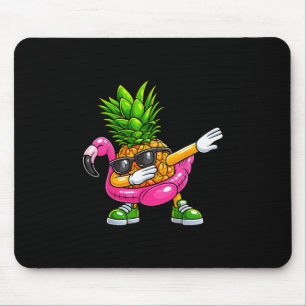 Pineapple Dabbing Flamingo Aloha Hawaii Tropical V Mouse Mat