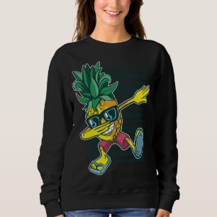 Pineapple Dabbing Pineapple Fruit Sunglasses Hawai Sweatshirt