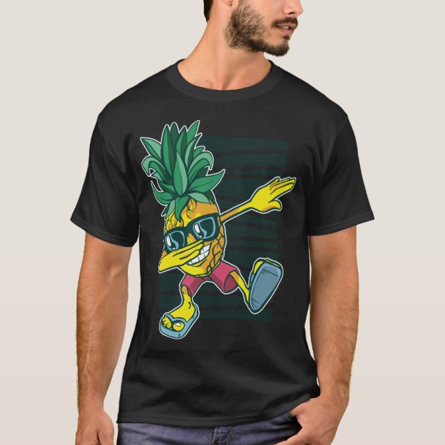 Pineapple Dabbing Pineapple Fruit Sunglasses Hawai T-Shirt (Front)