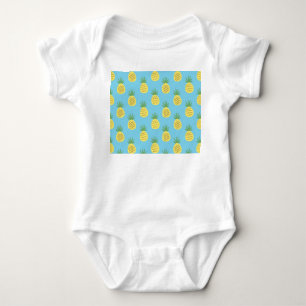 Pineapple Delight: Tropical Fruit Print Baby Bodysuit