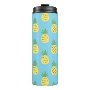 Pineapple Delight: Tropical Fruit Print Thermal Tumbler