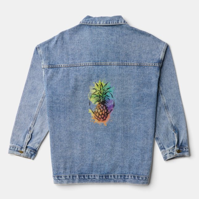 Pineapple Denim Jacket (Back)
