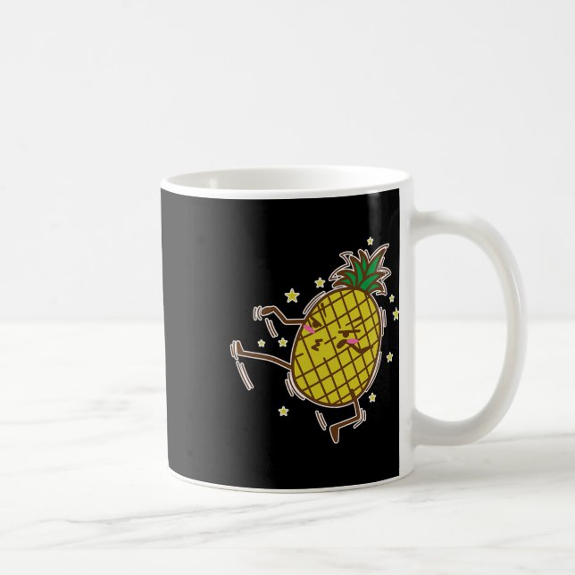 Pineapple Doing Karate  Coffee Mug (Right)