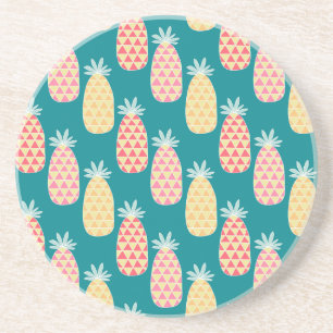 Pineapple Doodle Pattern Coaster