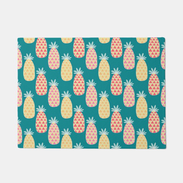 Pineapple Doodle Pattern Doormat (Front)