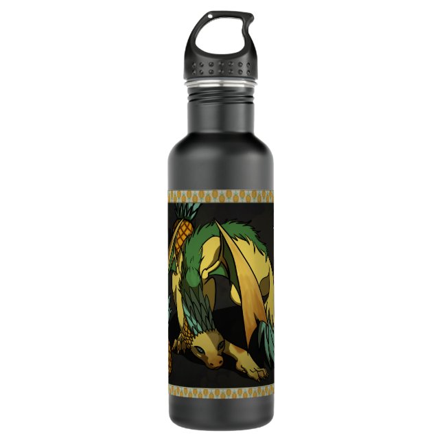 Pineapple Dragon 710 Ml Water Bottle (Front)