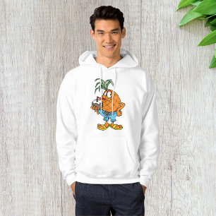 Pineapple Drinking Coconut Milk Mens Hoodie