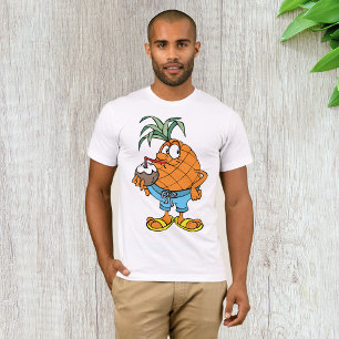 Pineapple Drinking Coconut Milk Mens T-Shirt
