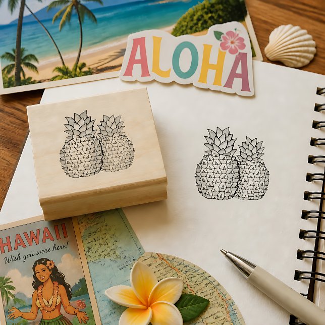Pineapple Duo Rubber Stamp (Creator Uploaded)