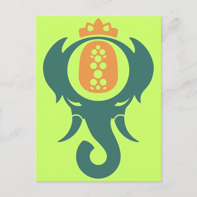 Pineapple Elephant Postcard (Front)