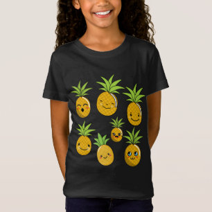 Pineapple Family Cute Kawaii Funny Hawaiian Fruit T-Shirt