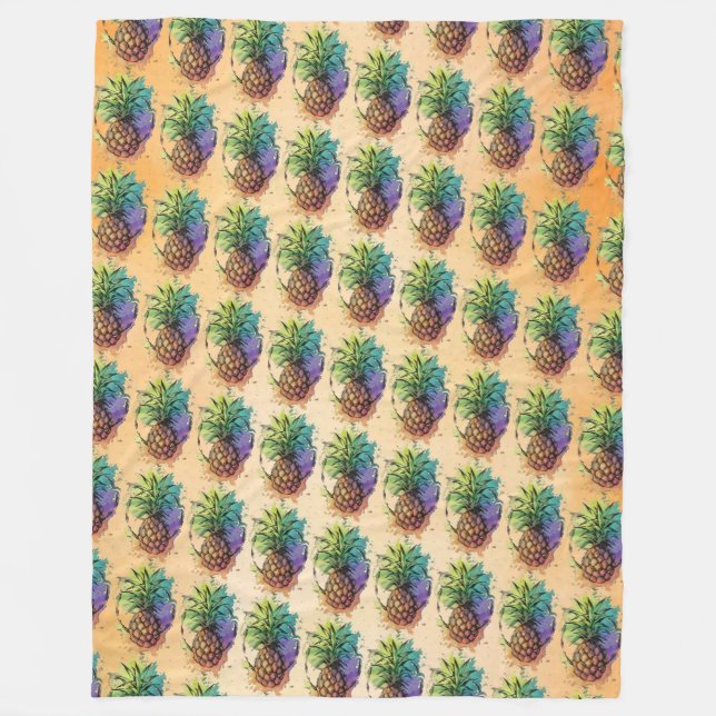 Pineapple Fleece Blanket (Front)