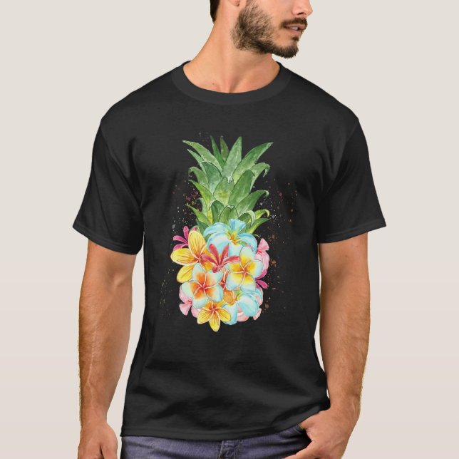 Pineapple Flowers Aloha Hawaiian Tee Pineapple Tee (Front)