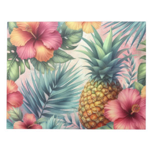 Pineapple & Flowers Pattern Notepad