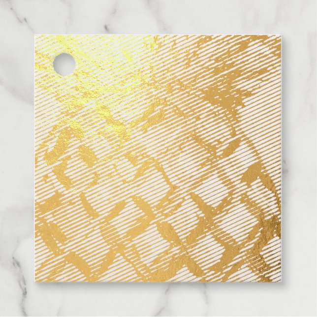 Pineapple Foil Favour Tags (Front)