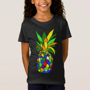 Pineapple for Women Colourful Pineapple Hawaiian F T-Shirt
