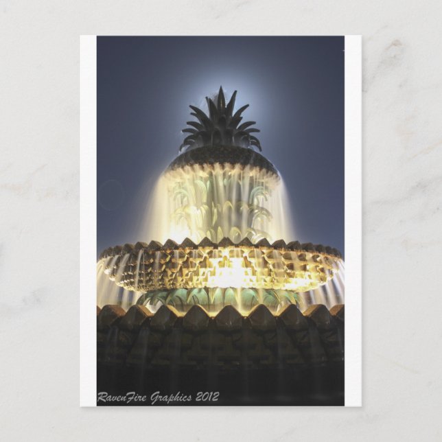 Pineapple Fountain Charleston SC Postcard (Front)